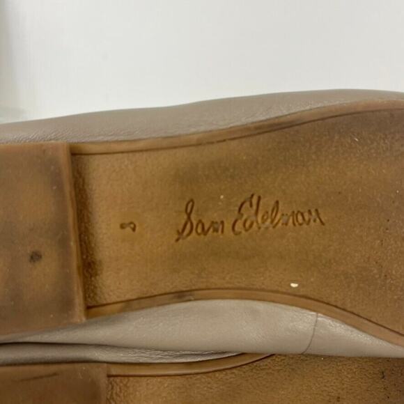 Sam Edelman Flats Womens 8M EUR 38 Taupe Tan Freddie Leather Casual - Picture 8 of 10